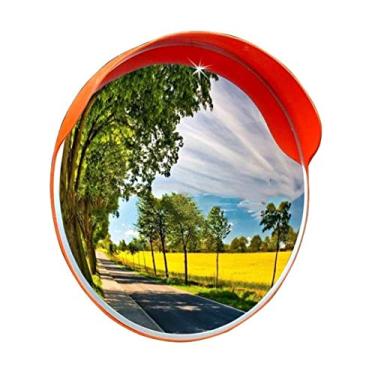Imagem de 5sssallefaa Espelho de trânsito convexo, espelho convexo, lente grande-angular de interseção, espelho giratório de estrada, espelho de tráfego redondo