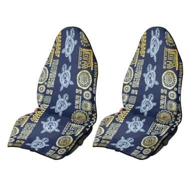 Imagem de Wunvihay Capa protetora de assento de carro apenas assentos dianteiros tecido traseiro antiderrapante fácil de instalar capas de assento de toalha balde à prova d'água para caminhões SUV Jeep