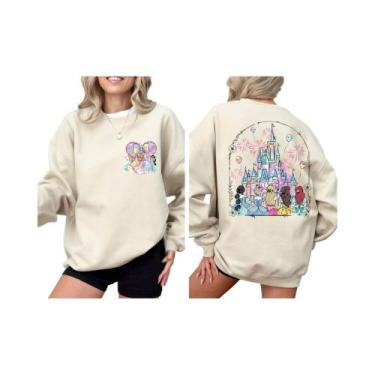 Imagem de Moletom De Princesa Do Castelo Da Disney Para Meninas, Hoodie De Gola 