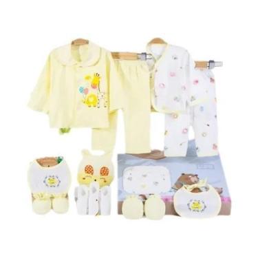 Imagem de Conjunto De Roupas Para Bebê Recém-Nascido 18 Peças 100% Algodão Roupa