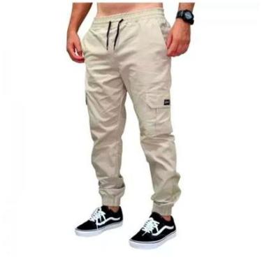Imagem de Calça Brack Sarja Jogger Cargo - Areia-Unissex