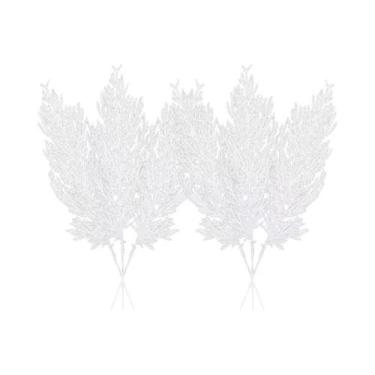 Imagem de Galhos De Pinheiro Com Glitter Dourado, Plantas Artificiais, 5/10 Peça