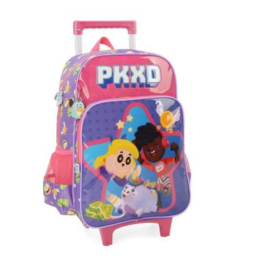 Imagem de MOCHILA DE RODINHAS PKXD INFANTIL ESCOLAR MENINO - Azul-Unissex
