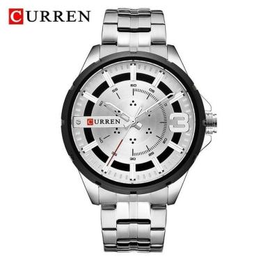 Imagem de Relógio Masculino Curren 8333 à Prova D'água Prata