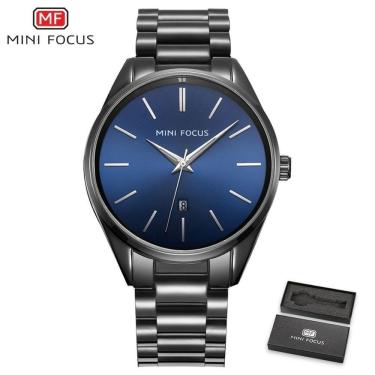 Imagem de Relógio Masculino Mini Focus Mf0050g à Prova D'água Preto