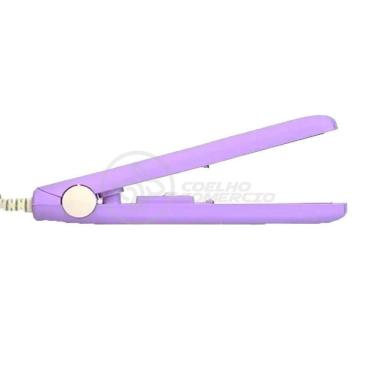 Imagem de Mini Chapinha Prancha Portátil 17Cm Bivolt Profissional Roxo