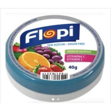 Imagem de Bala Sem Açúcar Flopi Fruit Mix Frutas Lata 40g