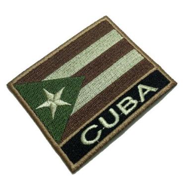 Imagem de BP0010NT03 Bandeira Cuba Patch Bordado Termo Adesivo - BR44