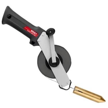 Imagem de Trena Longa Em Aço Inox 20m 13mm Prumo Ponta Sola