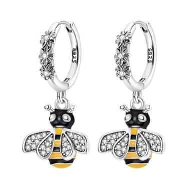 Imagem de Brincos De Argola Em Prata Esterlina 925 Com Zircônia Em Forma De Cere