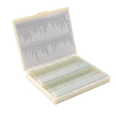 Imagem de Lâminas de microscópio de 100 vidros para o aprendizado de biologia de