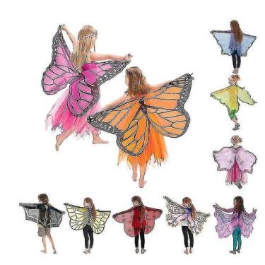 Imagem de Fantasia infantil de asas de borboleta com máscara para meni - Gloome 