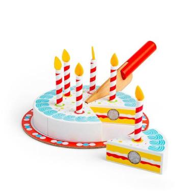 Imagem de Bigjigs Toys Wooden Play Food Bolo de aniversário com velas - Gloome S