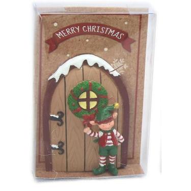 Imagem de Decoração de Natal Magical Elf Door - Red Door - Gloome Store