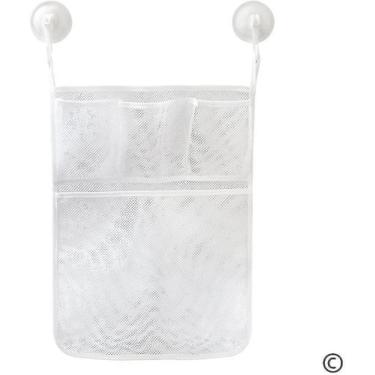 Imagem de Organizador de brinquedos de banho XIANQI lavável branco 45x52cm - Glo