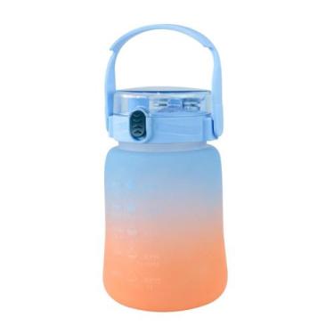 Imagem de Garrafa de plástico color com canudo e alça 1100ml - Quero Presentear,