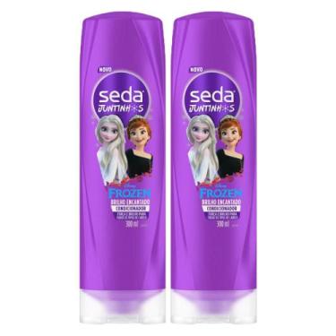 Imagem de Kit 2 Condicionadores Seda Infantil Frozen Juntinhos Brilho Encantado 