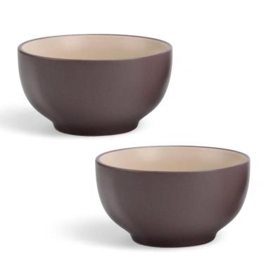 Imagem de Kit 2 Bowl Tigela Cumbuca De Cerâmica Denny Salada Fruta Cin