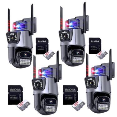 Imagem de Câmera de segurança Dupla WiFi 6MP Full HD 4K Alarme Integrado Detecçã