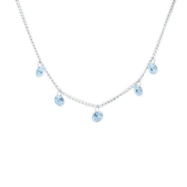 Imagem de Colar CHOKER GARGANTILHA FEMININO AÇO INOX 5 PONTO DE LUZ - ASA