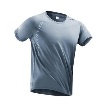 Imagem de Camiseta Masculina De Verão Para Corrida Em Seda Gelada, Secagem Rápid