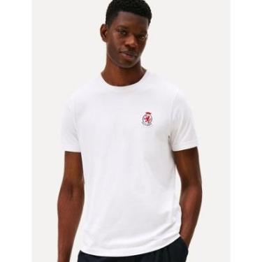 Imagem de Camiseta Tommy Hilfiger Masculina Regular Crest Branca-Masculino