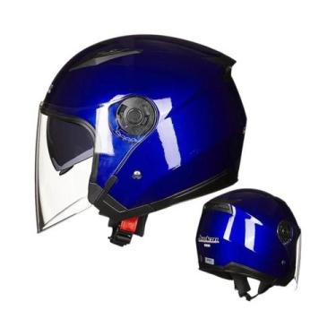 Imagem de Capacete De Motocicleta Unissex Com Lente Dupla Semi-Coberta JIEKAI-51