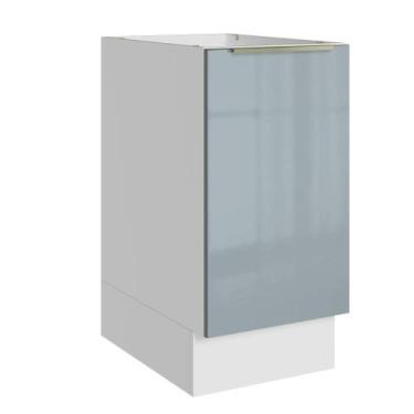 Imagem de Balcão de Cozinha 40 cm 1 Porta (Sem Tampo) Lux Madesa, Branco/Cinza
