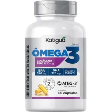Imagem de Ômega 3 Colágeno Tipo II 50mg + Vitamina E Meg-3 Katiguá 60 cápsulas -