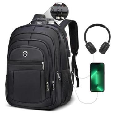 Imagem de Mochila Masculina Feminina Executiva Bolsa Dia a Dia Porta Notebook Trava Com Senha-Uni...