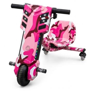 Imagem de Triciclo Elétrico Drift Infantil Com Luz Som Bluetooh - ZURBE, Rosa
