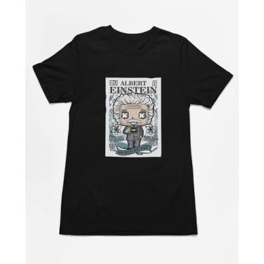 Imagem de Camiseta Poster Pop Style Inspiração EINSTEIN Estampa DTF 100% Algodão