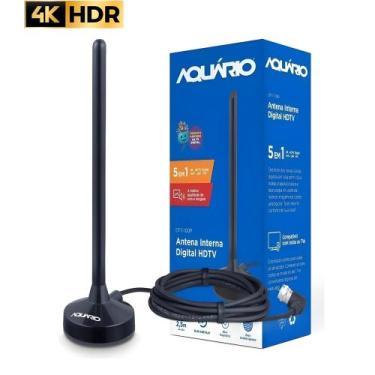 Imagem de Antena Digital Para Tv Interna Full HDTV VHF UHF 4K - Aquário - Aquári