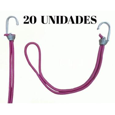 Imagem de Kit 20 Elasticos Extensor Borracha Lona Caminhão Carreta Rosa - BERTO 
