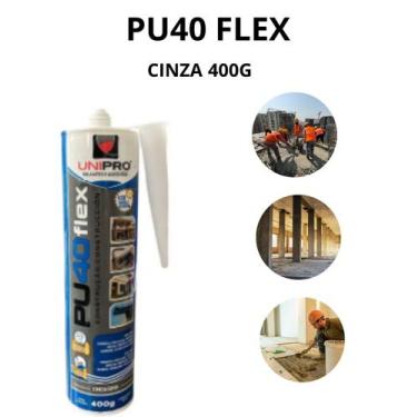 Imagem de PU 40 Selante Adesivo de Poliuretano Cinza 400g Flex Vedação Construçã