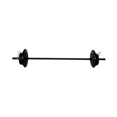Imagem de Kit Barra Pump Completo KITPUMP120A 1,20m com Anilhas Emborrachadas e Presilhas para Academia Anilhas Fitness