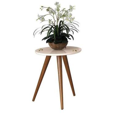 Imagem de Mesa Lateral Sara Off White - FdECOR - HB Móveis