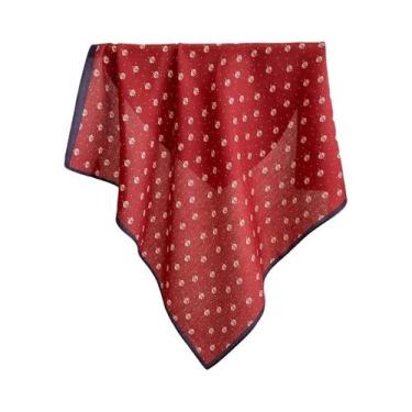 Imagem de Bandanas De Algodão Com Estampa Floral, Lenço Quadrado De 70cm, Acessó