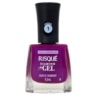 Imagem de Esmalte Metálico Licor de Cranberry Diamond Gel Risque 9,5ml - Risqué