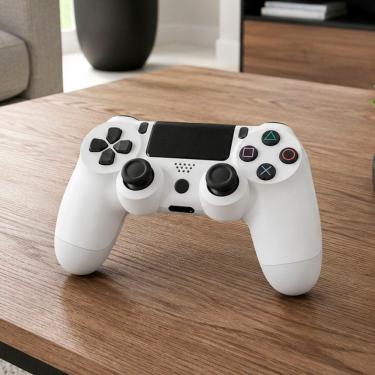 Imagem de Controle de Videogame Playstation PS4 para PS4 Smart TV PC com Dupla Vibração Branco