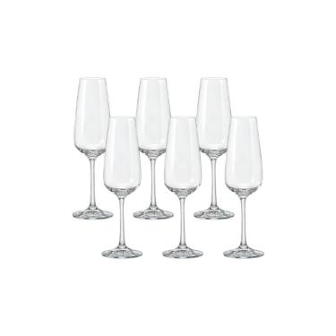 Imagem de Taça para Espumante Aroma Preserva o Perlage Cristal Ecológico Design Sofisticado para Ocasiões Especiais Transparente