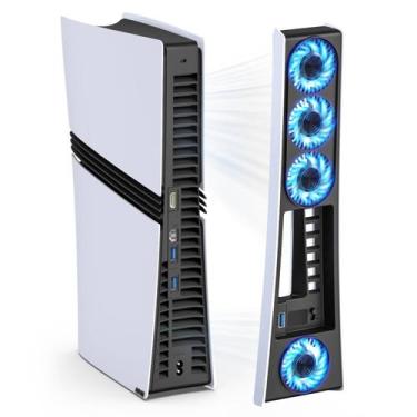 Imagem de Ventilador de Resfriamento KEPLUG PS5 Pro 4 Ventoinhas USB 3.0 Ajustáv