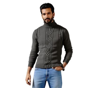 Imagem de Kit 3 Cacharrel Tricot Lã Masculina Canelada Ref: 818 - Morenna Piment