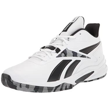 Imagem de Reebok Tênis de basquete masculino More Buckets, Branco/preto/cinza frio, 40