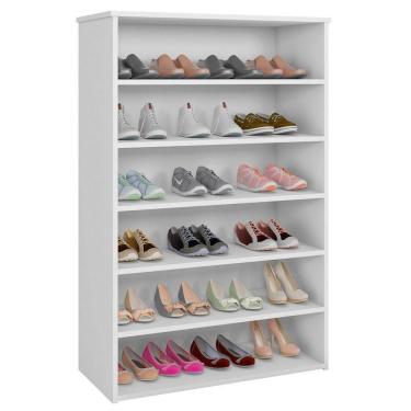 Imagem de Armário Multiuso Sapateira 5 Prateleiras Laís Branco - Ajl Móveis