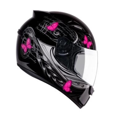 Imagem de Capacete EBF Spark New Borboleta Preto Brilhante