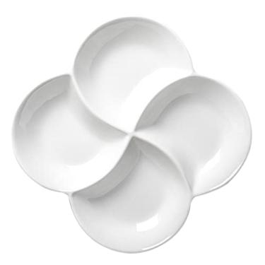 Imagem de Prato Multi-grade Prato Prato De Frutas Secas Prato Prato Prato De Comida, Branco