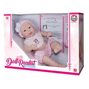 Boneca Reborn Anny Doll Baby Menina Macacão Cotiplás 2442