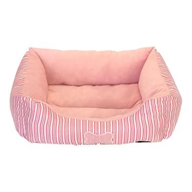 Imagem de Cama de cachorro de estimação para cães camas de cachorro cama para animais de estimação sofá cama de cachorro para dormir confortável lavável na máquina para cães médios e grandes cama de cachorro, rosa, M