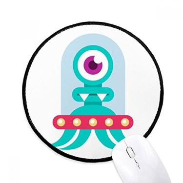 Imagem de DIYthinker Universo Alien Monster Cyclops Mouse Pad Desktop Office Tapete Redondo para Computador